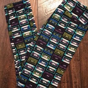 LuLaRoe Vintage Cassette tape leggings